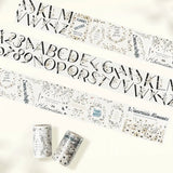 Sticker Pet Tape - Pre - cut - Frosted Letters - 70 mm - 1 - Washi Tape Shop - Tidformera