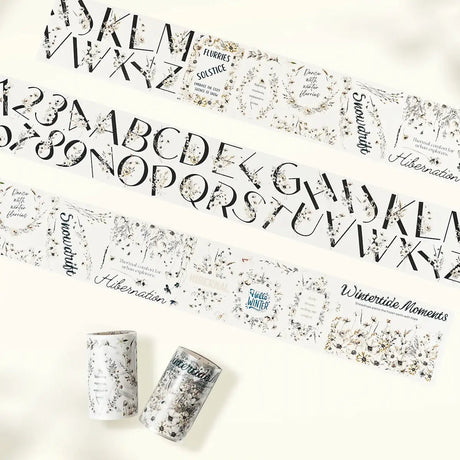 Sticker Pet Tape - Pre - cut - Frosted Letters - 70 mm - 1 - Washi Tape Shop - Tidformera