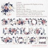 Sticker Pet Tape - Pre - cut - Frosty Rose - 60 mm - 6 - Washi Tape Shop - Tidformera