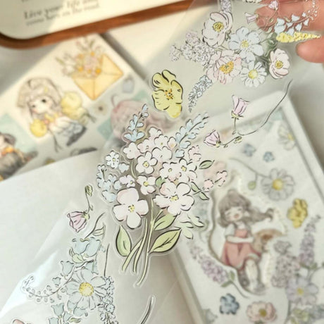 Sticker Pet Tape - Pre - cut - Garden Sprout - 65 mm - 2 - Washi Tape Shop - Tidformera