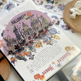 Sticker Pet Tape - Pre - cut - Haunted Night - 65 mm - 5 - Washi Tape Shop - Tidformera