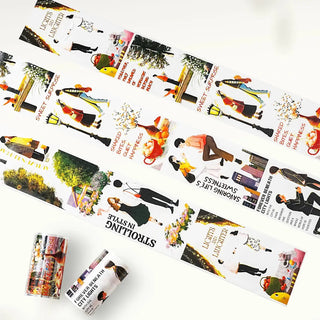 Sticker Pet Tape - Pre - cut - Heartstrings - 75 mm från Washi Tape Shop. Clear stickers på rullar med par som är på dejt. - Tidformera