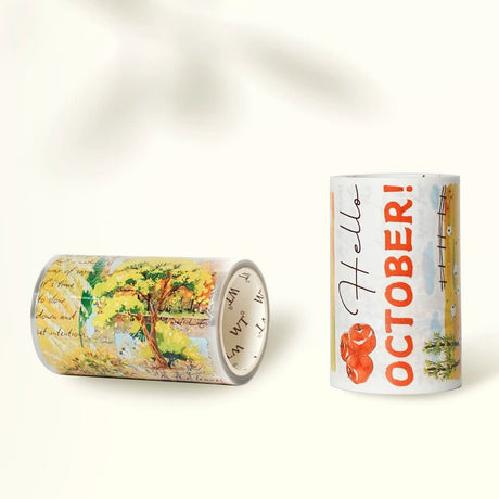 Sticker Pet Tape - Pre-cut - Hello Autumn - 70 mm - 5 - Washi Tape Shop - Tidformera
