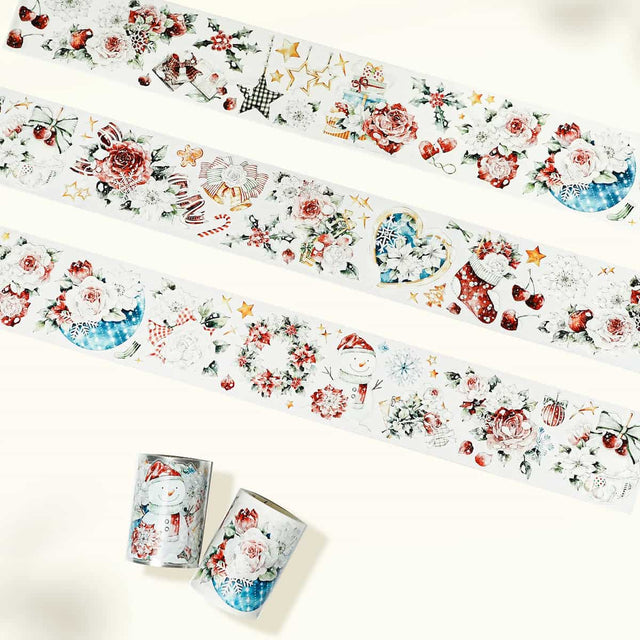 Sticker Pet Tape - Pre - cut - Holly Bloom - 60 mm - 2 - Washi Tape Shop - Tidformera
