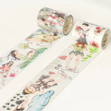 Sticker Pet Tape - Pre - cut - Leisurely Days - 60 mm - 2 - Washi Tape Shop - Tidformera