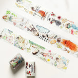 Sticker Pet Tape - Pre - cut - Leisurely Days - 60 mm - 3 - Washi Tape Shop - Tidformera