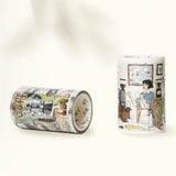 Sticker Pet Tape - Pre - cut - Life of Coffee - 70 mm - 6 - Washi Tape Shop - Tidformera