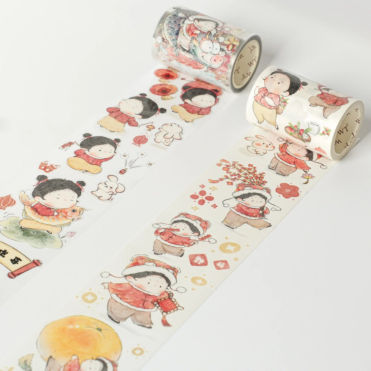 Sticker Pet Tape - Pre - cut - Lunar New Year - 65 mm - 5 - Washi Tape Shop - Tidformera