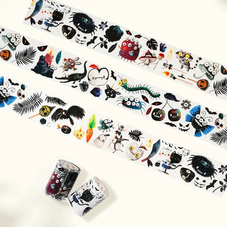 Sticker Pet Tape - Pre - cut - Midnight Monsters - 60 mm - 1 - Washi Tape Shop - Tidformera