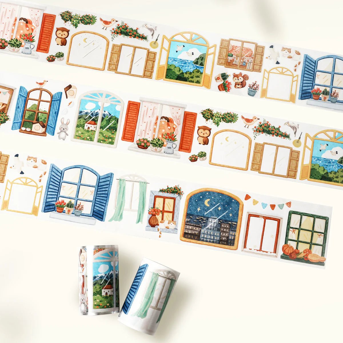 Sticker Pet Tape - Pre - cut - Pane & Simple - 70 mm - 2 - Washi Tape Shop - Tidformera