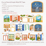 Sticker Pet Tape - Pre - cut - Pane & Simple - 70 mm - 7 - Washi Tape Shop - Tidformera