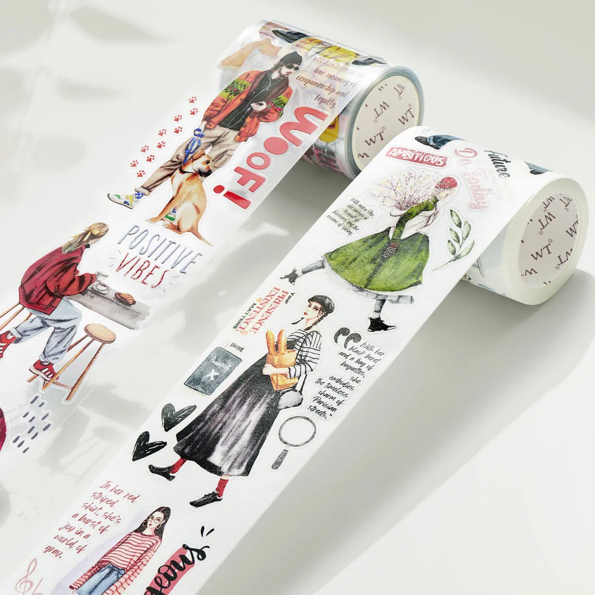 Sticker Pet Tape - Pre - cut - Passing Faces - 60 mm - Washi Tape Shop - Tidformera