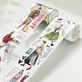 Sticker Pet Tape - Pre - cut - Passing Faces - 60 mm - 6 - Washi Tape Shop - Tidformera