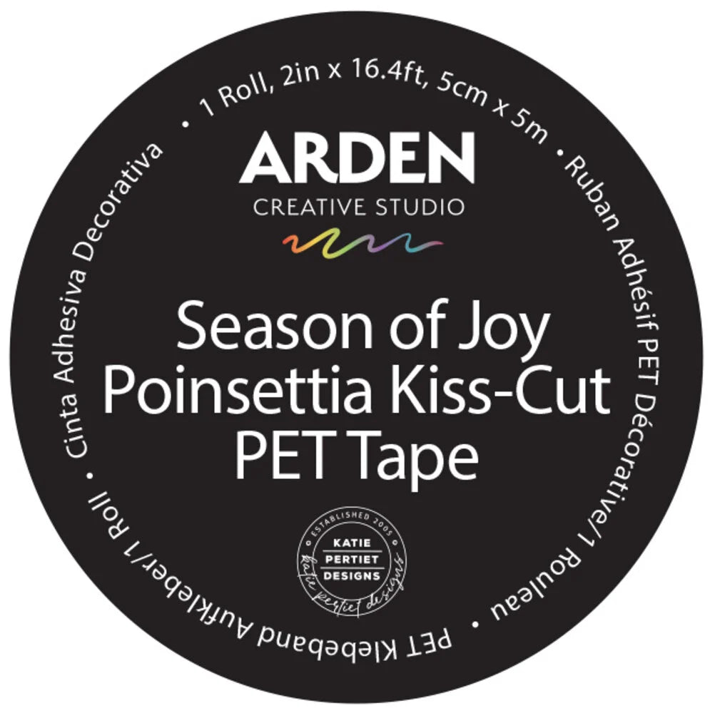 Sticker Pet Tape - Pre - cut - Poinsettia 50 mm - 4 - Arden Creative Studio - Tidformera