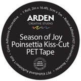Sticker Pet Tape - Pre - cut - Poinsettia 50 mm - 4 - Arden Creative Studio - Tidformera