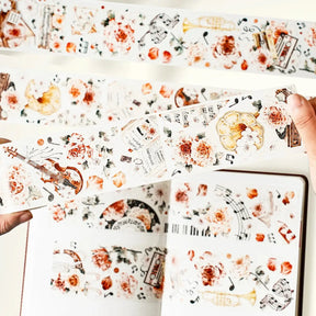 Sticker Pet Tape - Pre - cut - Rose Sonata - 60 mm - 1 - Washi Tape Shop - Tidformera