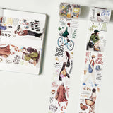 Sticker Pet Tape - Pre - cut - Sidewalk Stories - 60 mm - Washi Tape Shop - Tidformera