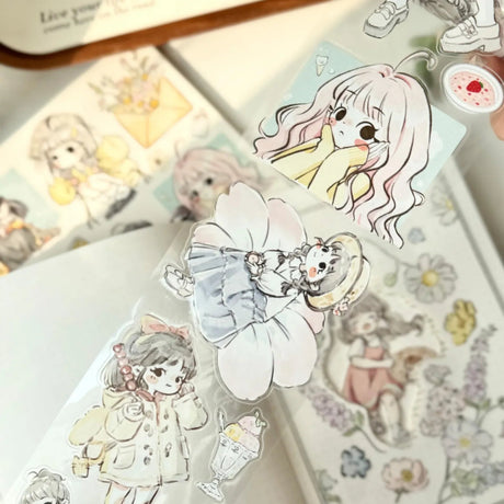 Sticker Pet Tape - Pre - cut - Studio Sprout - 65 mm - 2 - Washi Tape Shop - Tidformera