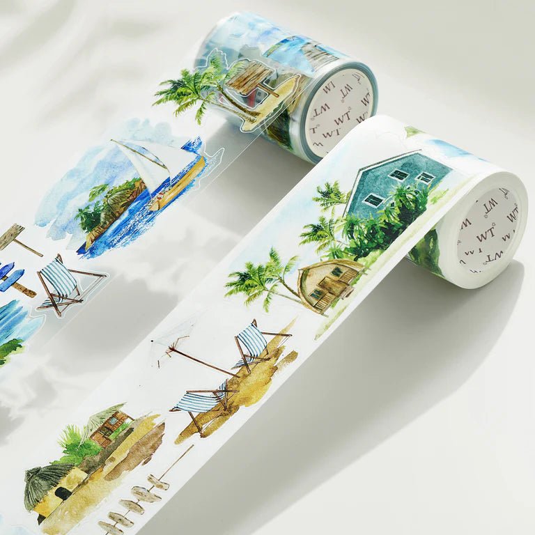 Sticker Pet Tape - Pre - cut - Summer Bliss - 60 mm - 5 - Washi Tape Shop - Tidformera