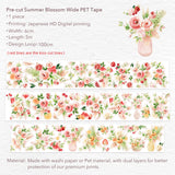 Sticker Pet Tape - Pre - cut - Summer Blossom - 60 mm - Washi Tape Shop - Tidformera