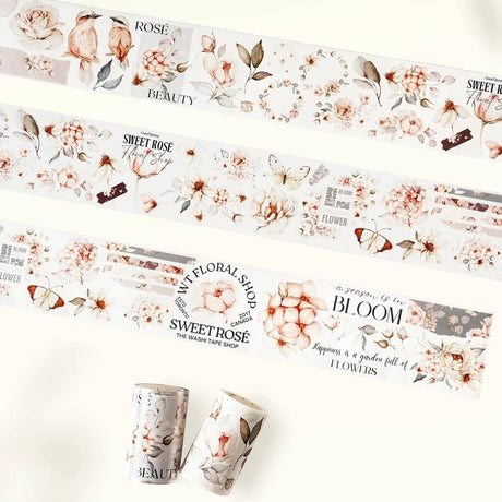 Sticker Pet Tape - Pre - cut - Sweet Rosé - 70 mm - 1 - Washi Tape Shop - Tidformera