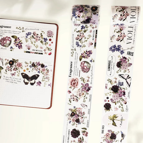 Sticker Pet Tape - Pre - cut - Violet Veil - 65 mm - 2 - Washi Tape Shop - Tidformera