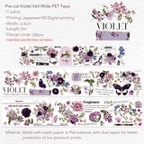 Sticker Pet Tape - Pre - cut - Violet Veil - 65 mm - 10 - Washi Tape Shop - Tidformera