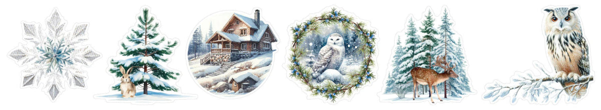 Sticker Pet Tape - Pre - cut - Winter Wonderland 60 mm - 2 - Studio Light - Tidformera