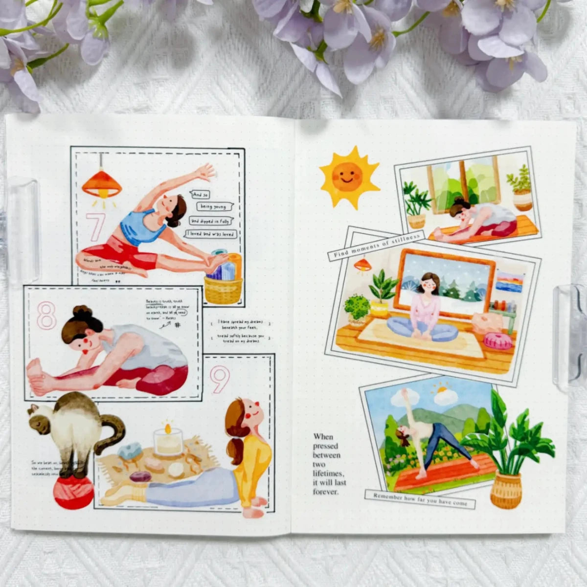 Sticker Pet Tape - Pre - cut - Yoga Ode - 65 mm - 10 - Washi Tape Shop - Tidformera