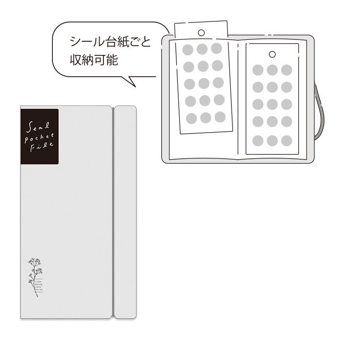 Sticker pocket file - Gray - Mind Wave - Tidformera