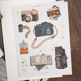 Sticker Set - Vintage Camera - 2 ark - Archer & Olive - Tidformera