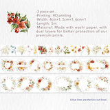 Sticker Set Washi Tape - Autumn Bouquet - 3 - pack - Washi Tape Shop - Tidformera