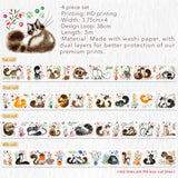 Sticker Set Washi Tape - Cat Mood - 4 - pack - 8 - Washi Tape Shop - Tidformera