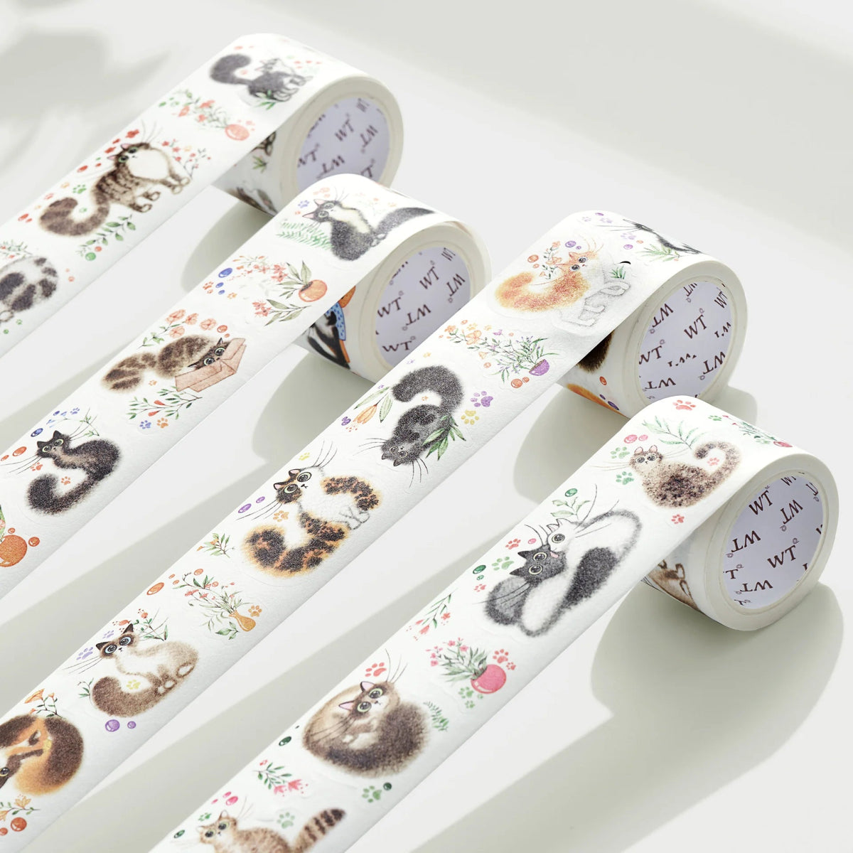 Sticker Set Washi Tape - Cat Mood - 4 - pack - 2 - Washi Tape Shop - Tidformera