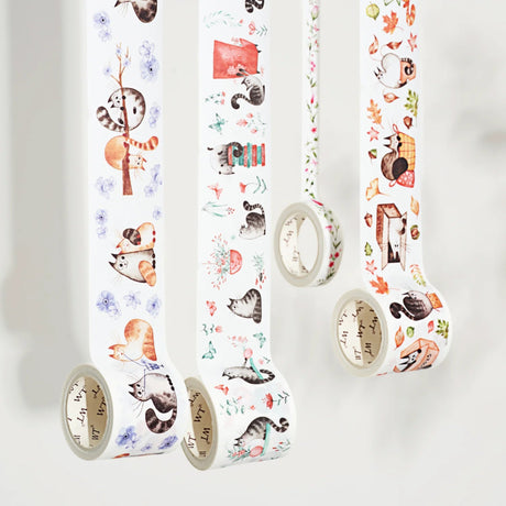 Sticker Set Washi Tape - Chonky Cat - 4 - pack - 1 - Washi Tape Shop - Tidformera