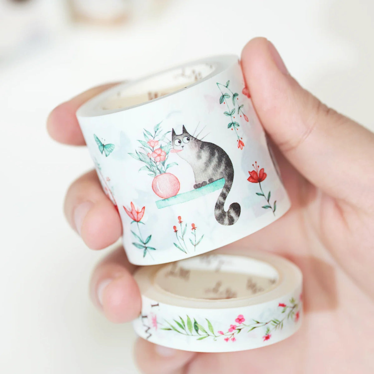 Sticker Set Washi Tape - Chonky Cat - 4 - pack - 7 - Washi Tape Shop - Tidformera