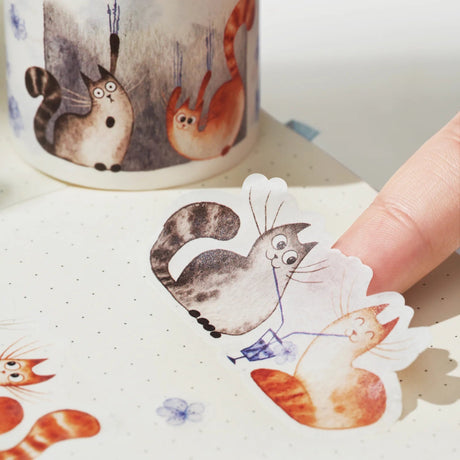 Sticker Set Washi Tape - Chonky Cat - 4 - pack - Washi Tape Shop - Tidformera