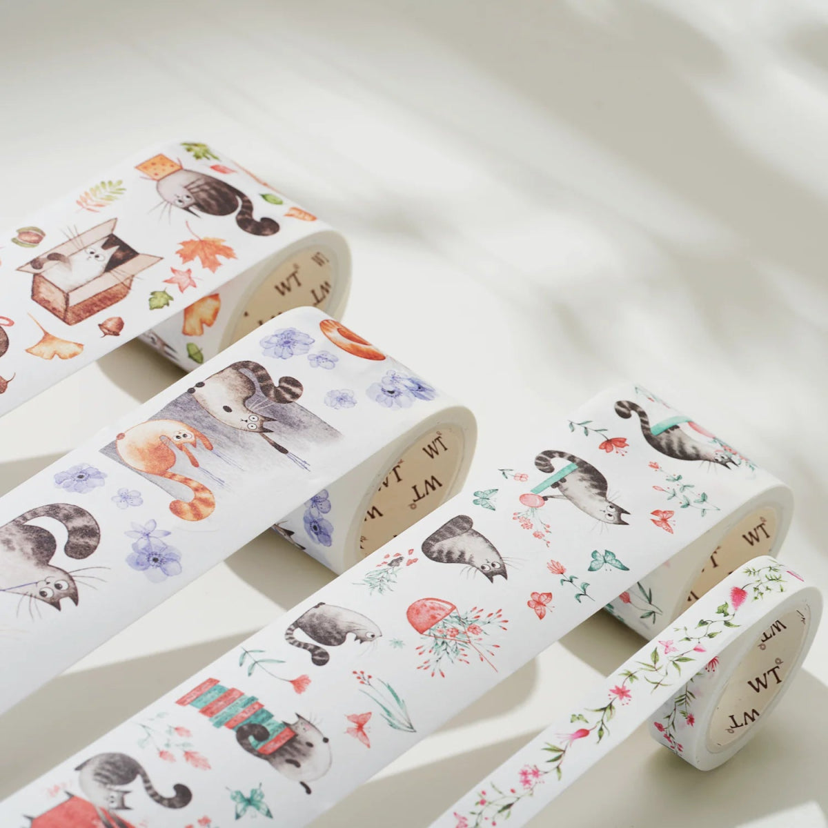 Sticker Set Washi Tape - Chonky Cat - 4 - pack - Washi Tape Shop - Tidformera