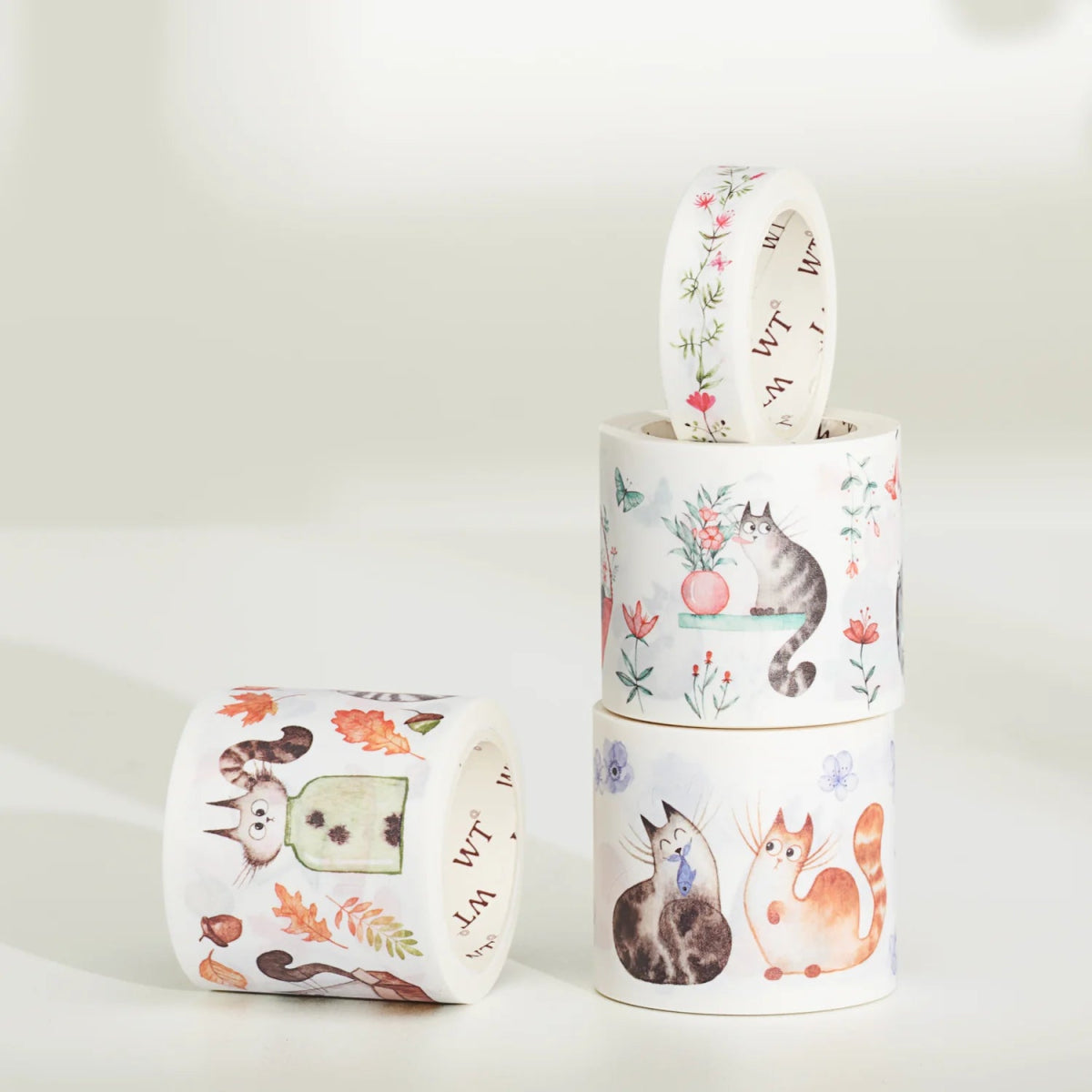 Sticker Set Washi Tape - Chonky Cat - 4 - pack - Washi Tape Shop - Tidformera