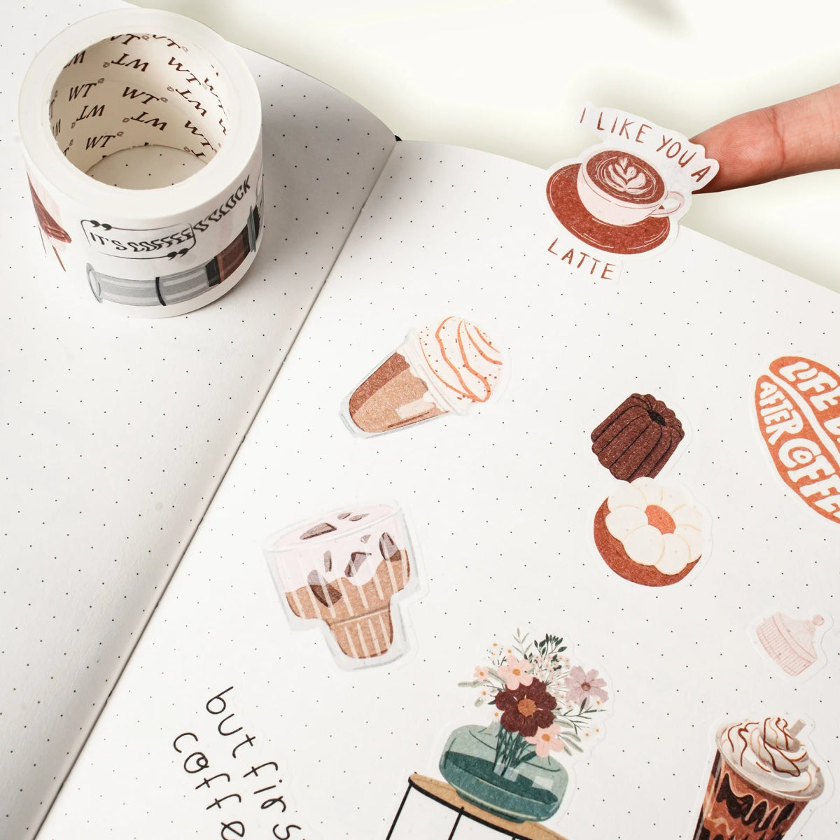 Sticker Set Washi Tape - Coffee? - 4 - pack - 2 - Washi Tape Shop - Tidformera