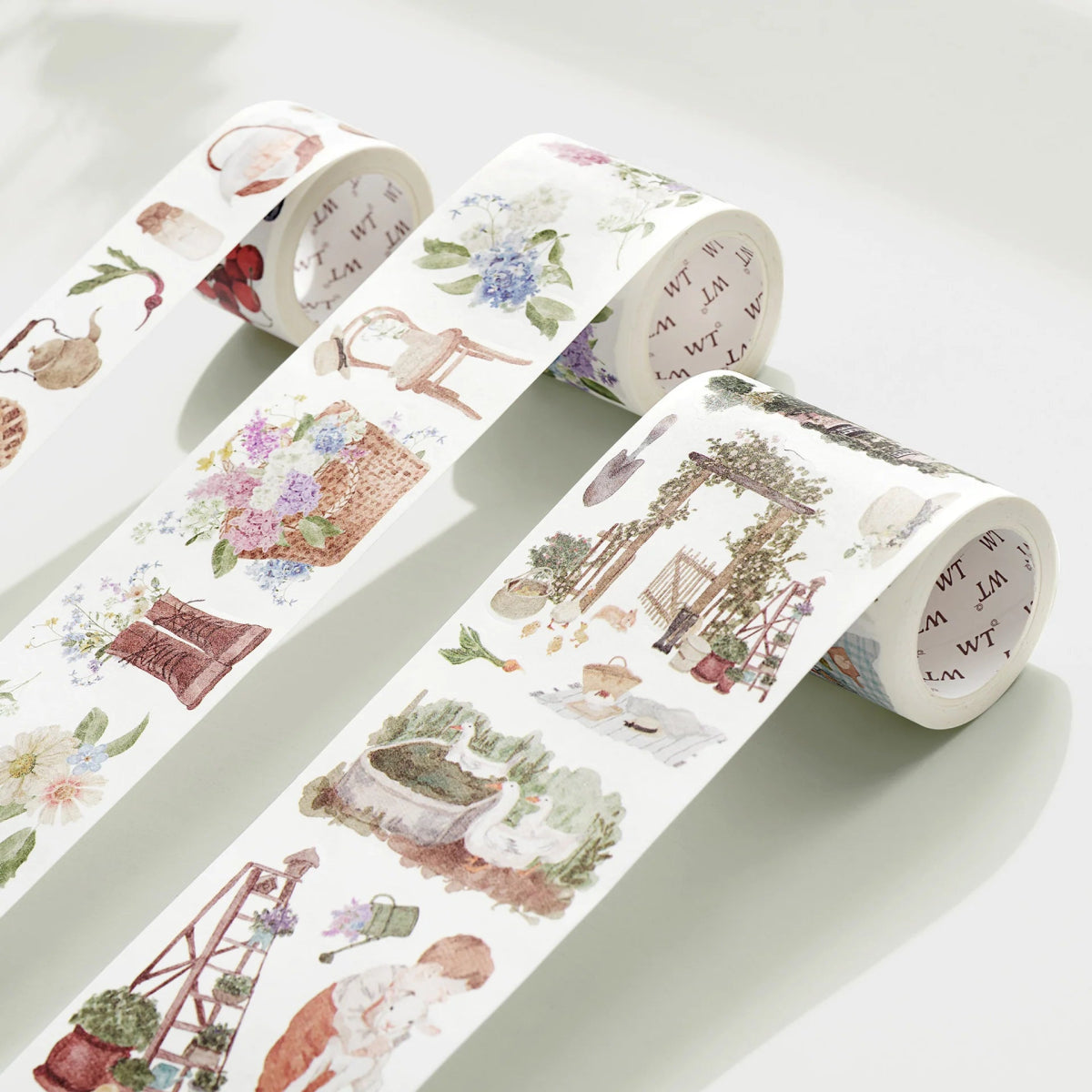 Sticker Set Washi Tape - Cottage Charm - 3 - pack - Washi Tape Shop - Tidformera