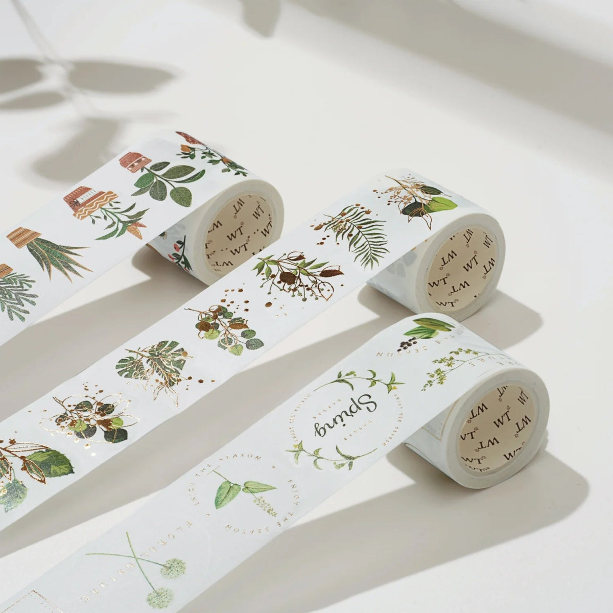 Sticker Set Washi Tape - Green Oasis - 3 - pack - 4 - Washi Tape Shop - Tidformera