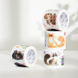 Sticker Set Washi Tape - Kitten's Play - 4 - pack - 6 - Washi Tape Shop - Tidformera