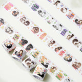 Sticker Set Washi Tape - Kitten's Play - 4 - pack - 8 - Washi Tape Shop - Tidformera