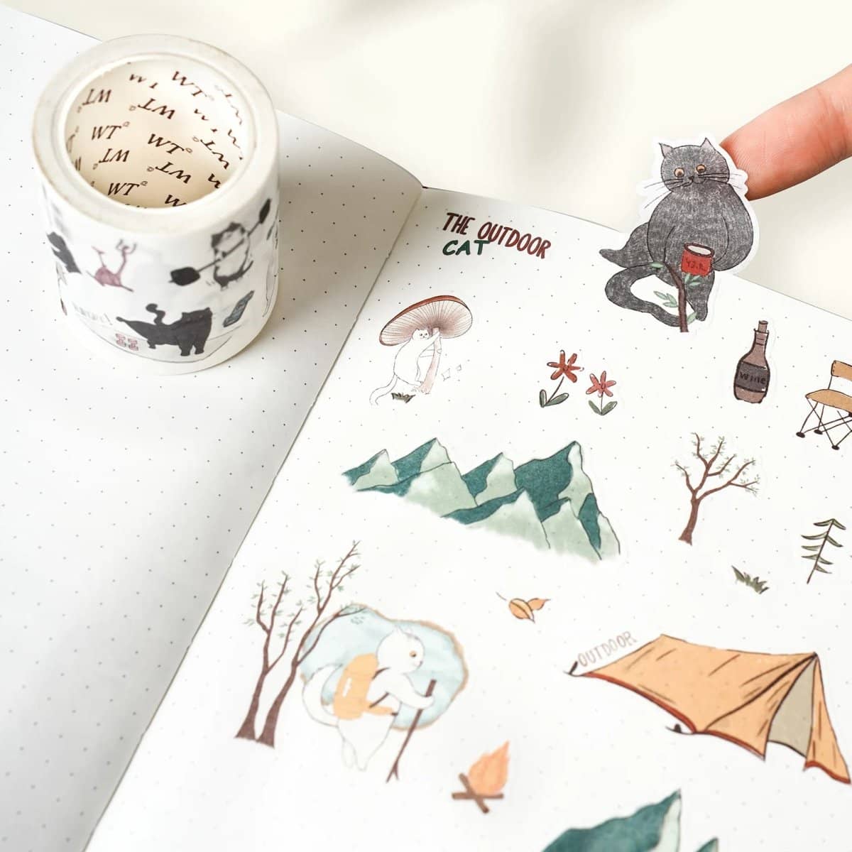 Sticker Set Washi Tape - Neko - 3 - pack - 2 - Washi Tape Shop - Tidformera