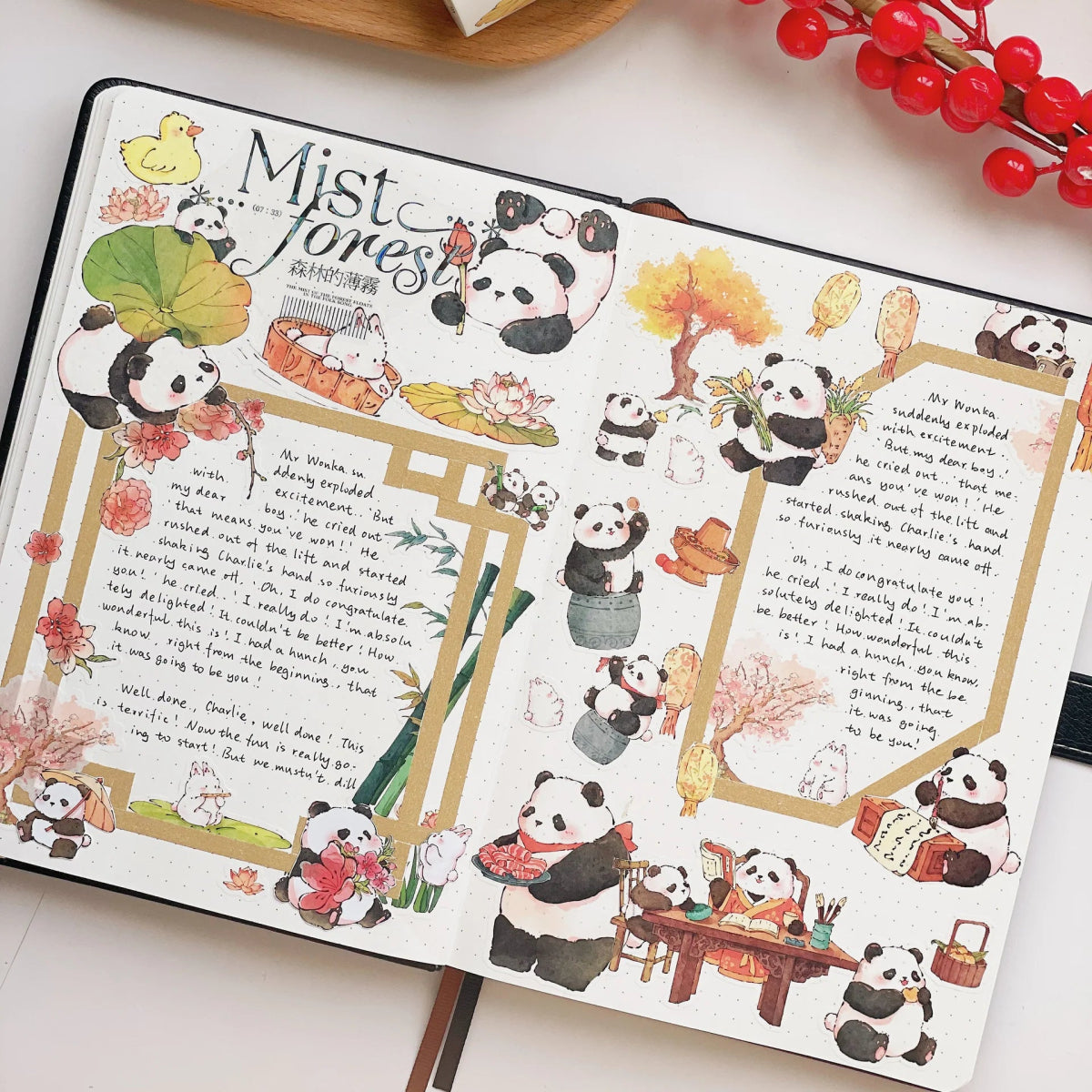 Sticker Set Washi Tape - Panda Pilgrimage - 3 - pack - 9 - Washi Tape Shop - Tidformera