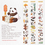 Sticker Set Washi Tape - Panda Pilgrimage - 3 - pack - 11 - Washi Tape Shop - Tidformera