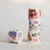 Sticker Set Washi Tape - Paw Parlor - 4-pack - 5 - Washi Tape Shop - Tidformera
