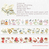 Sticker Set Washi Tape - Tea Temptations - 3 - pack - Washi Tape Shop - Tidformera