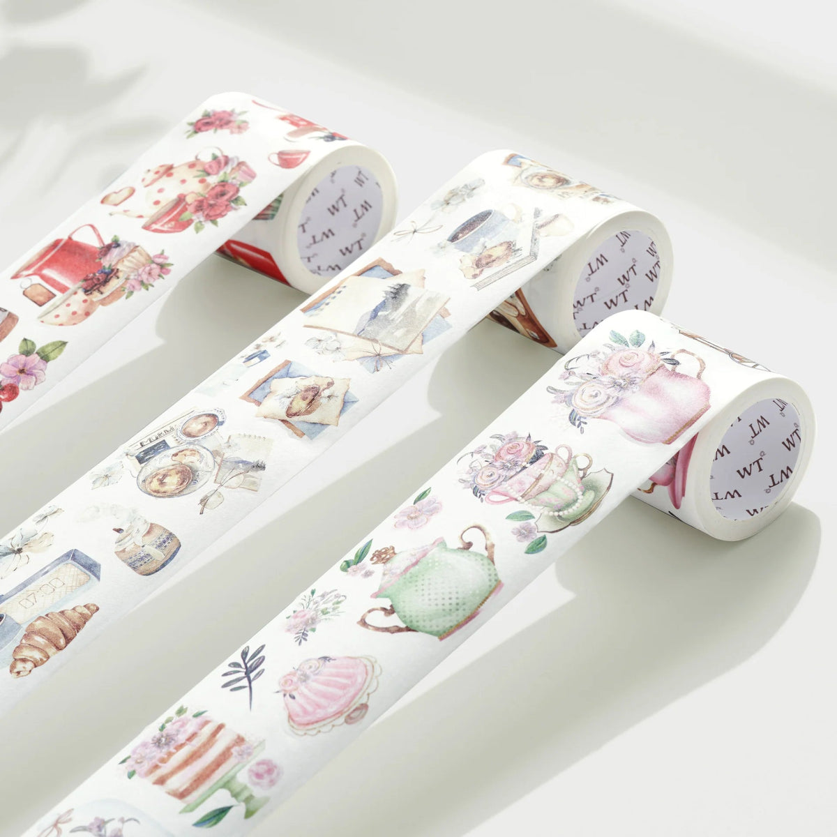 Sticker Set Washi Tape - Tea Temptations - 3 - pack - Washi Tape Shop - Tidformera